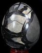 Septarian Dragon Egg Geode - Crystal Filled #37381-2